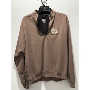 Zero Restriction Notre Dame Fighting Irish Quarter Zip Pullover Brown XXL Golf
